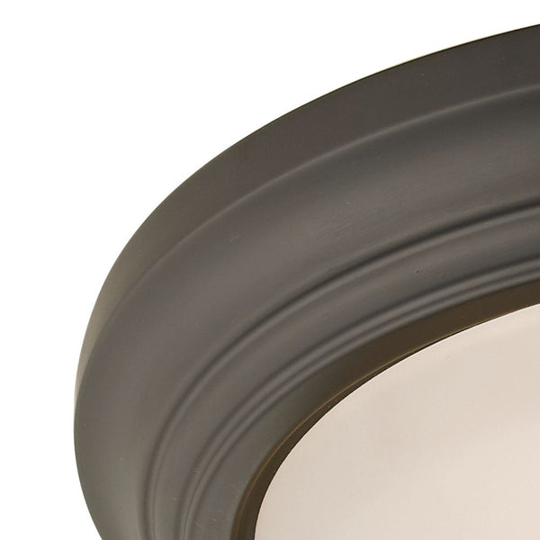 Thomas Lighting Huntington Two Light Flush Mount with Glass Dome Shades for Classic Ceiling Ambiance 13 inches Bronze 7053FM/10