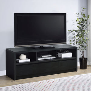 English Elm O'Brien Modern Black 3-Drawer TV Stand Media Console – Sleek Engineered Wood, Ample Storage & Cable Management B062P375526