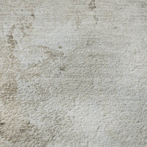 HomeRoots 8' X 10' Washable Beige and Ivory Abstract Area Rug with UV Protection for Modern Home Décor 705453