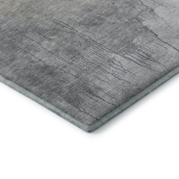 HomeRoots 10' X 14' Beige And Ivory Abstract Washable Area Rug - Durable, UV-Protected, Stylish & Easy Care! 705455