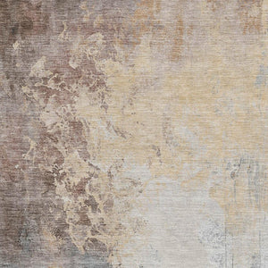 HomeRoots 9' X 12' Stylish Coral Beige Ivory Abstract Area Rug - Washable, UV Protected, Pet Friendly Design 705460