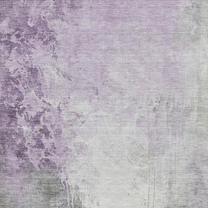 HomeRoots 8' X 10' Stylish Lavender & Ivory Abstract Washable Area Rug with UV Protection for Homes & Pets 705471
