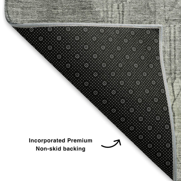 HomeRoots 9' X 12' Abstract Lavender and Ivory Washable Area Rug - UV Protected, Stain Resistant, Stylish Comfort 705472