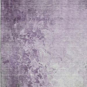 HomeRoots 10' X 14' Modern Lavender and Ivory Abstract Washable Area Rug with UV Protection for Easy Care 705473