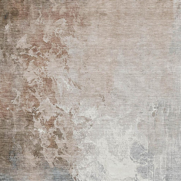 HomeRoots 10' Modern Rust Gray & Ivory Abstract Washable Area Rug with UV Protection for Stylish Durability 705479