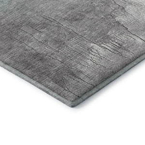 HomeRoots 5' X 8' Pale Aqua Ivory Abstract Washable Area Rug with UV Protection for Modern Living Spaces 705481