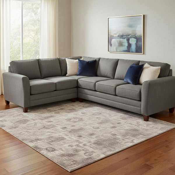 HomeRoots 8' X 10' Pink And Ivory Abstract Area Rug - Washable, UV-Protected, Modern Design for Family Spaces 705507