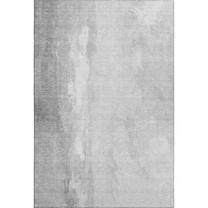 HomeRoots 5' X 8' Gray And Ivory Abstract Area Rug – Stylish, Washable, UV-Protected, Pet-Friendly Design! 705529