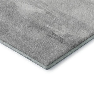 HomeRoots 5' X 8' Gray And Ivory Abstract Area Rug – Stylish, Washable, UV-Protected, Pet-Friendly Design! 705529