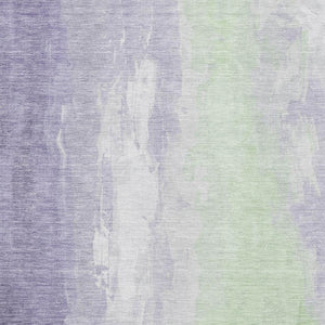 HomeRoots 5' X 8' Contemporary Lavender & Ivory Abstract Area Rug - Durable, Washable, UV Protected & Stylish 705535