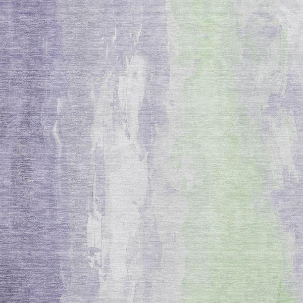 HomeRoots 5' X 8' Contemporary Lavender & Ivory Abstract Area Rug - Durable, Washable, UV Protected & Stylish 705535