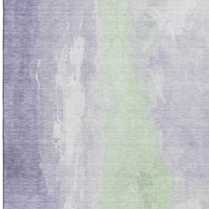 HomeRoots 10' X 14' Stylish Lavender and Ivory Abstract Area Rug - Washable, UV Protected, Stain Resistant Design 705539