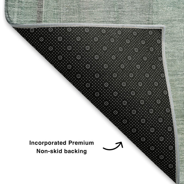 HomeRoots 9' X 12' Sage and Blush Abstract Area Rug - Durable, Washable, UV-Protected, Ideal for High-Traffic Spaces 705574
