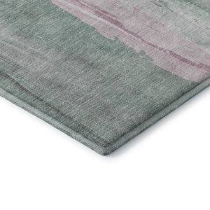 HomeRoots 9' X 12' Sage and Blush Abstract Area Rug - Durable, Washable, UV-Protected, Ideal for High-Traffic Spaces 705574