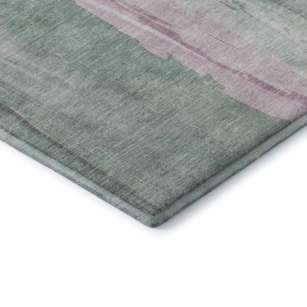 HomeRoots 9' X 12' Sage and Blush Abstract Area Rug - Durable, Washable, UV-Protected, Ideal for High-Traffic Spaces 705574