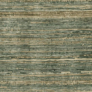 HomeRoots 5' X 8' Stylish Fern Green & Taupe Striped Washable Area Rug with Stain & UV Protection Features 705583