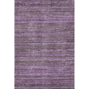 HomeRoots 9' X 12' Purple and Gray Striped Washable Area Rug - Stylish, Durable, UV-Protected for Every Home! 705598