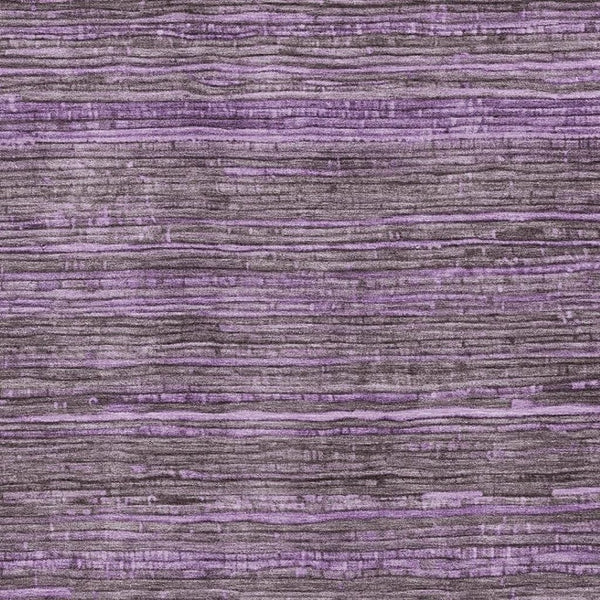 HomeRoots 9' X 12' Purple and Gray Striped Washable Area Rug - Stylish, Durable, UV-Protected for Every Home! 705598
