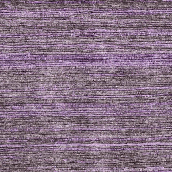 HomeRoots 10' X 14' Striped Purple and Gray Washable Area Rug - UV Protected, Durable, and Stylish for Any Room 705599