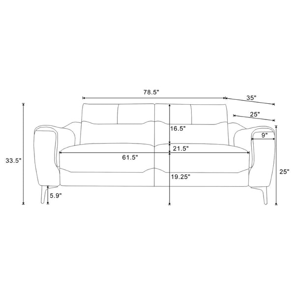 English Elm Oberle Tufted Sofa and Loveseat Set with Pocket Coil Seats for Modern Living Rooms B062S01617