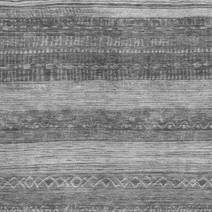 HomeRoots 5' X 8' Gray and Silver Geometric Area Rug – Stylish, Washable, UV-Protected, Family-Friendly Design! 705619