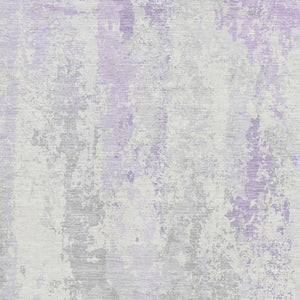 HomeRoots 8' X 10' Elegant Lavender & Ivory Abstract Washable Area Rug with UV Protection for Modern Spaces 705639