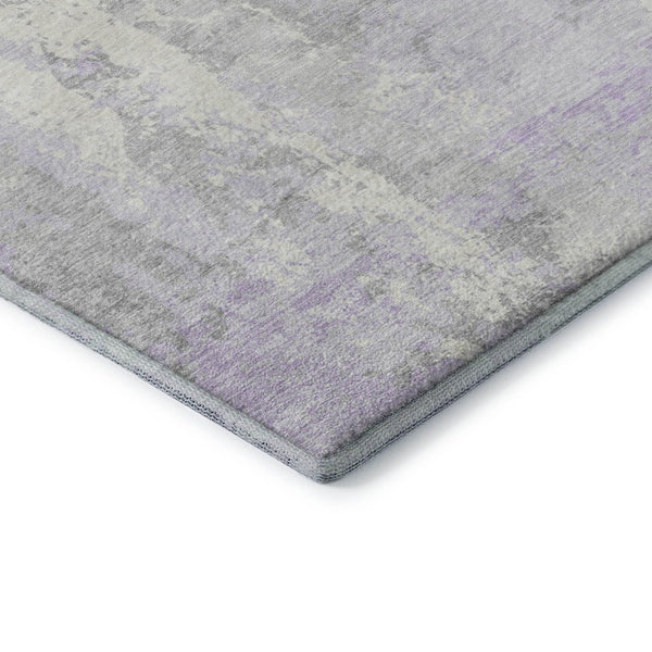 HomeRoots 10' Modern Abstract Lavender & Ivory Area Rug – Washable, Stain Resistant, UV Protected for Durability 705641
