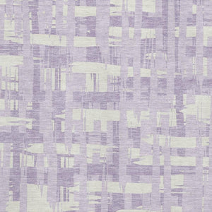 HomeRoots 5' X 8' Striped Lavender and Ivory Area Rug - Washable, UV Protected, Stain-Resistant, Stylish Home Accent 705685
