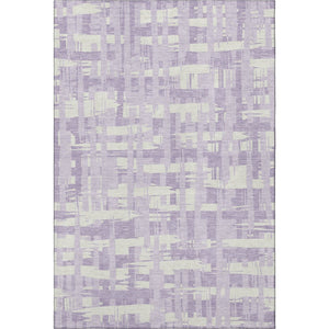 HomeRoots 10' X 14' Lavender Striped Area Rug - Washable, Durable, UV Protected, Perfect for Family Spaces! 705689