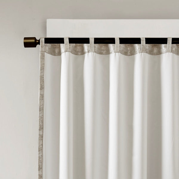 English Elm Jacquard SunSmart Cassius Total Blackout Curtain Panel with Marble Sheen, Noise-Reducing, Energy-Saving Privacy Multicolor 12.2 L x 10.63 W x 3.25 H B03599816