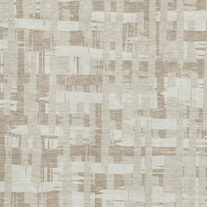 HomeRoots 5' Taupe & Beige Striped Washable Area Rug – Durable, UV-Protected, Stylish for Homes with Kids & Pets 705715