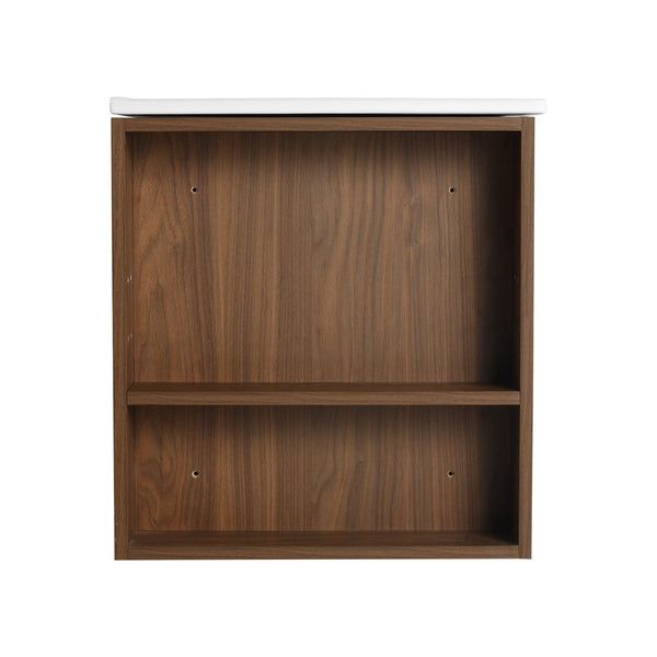 English Elm 30" Wall Mount Bathroom Vanity With Ceramic Sink & Soft-Close Drawers For Modern Storage Solutions W999S00207