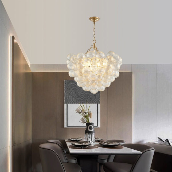 English Elm 24" K9 Crystal Five Tier Chandelier Black Iron Frame 15 Light Dining Foyer Fixture W2312P479743