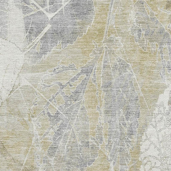 HomeRoots 10' Beige & Tan Floral Washable Area Rug - UV Protected, Stain-Resistant, Perfect for Homes! 705731