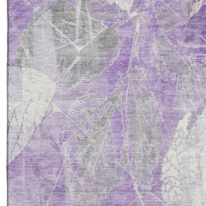 HomeRoots 5' X 8' Lavender Floral Washable Area Rug with UV Protection – Durable, Stylish & Easy-Care Design 705739