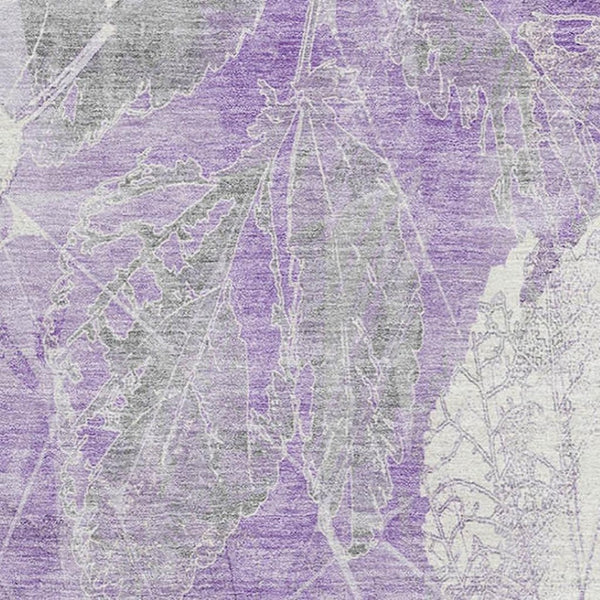HomeRoots 10' X 14' Lavender Floral Washable Area Rug – Elegant, Stain-Resistant, UV Protected for Busy Homes 705743