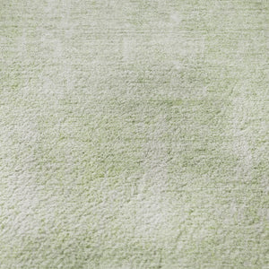 HomeRoots 8' Artichoke Green & Ivory Abstract Round Rug - Washable, UV Protected, Non-Slip for Busy Homes 705782
