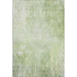 HomeRoots 10' Artichoke Green & Ivory Abstract Washable Area Rug with UV Protection for Modern Homes 705785
