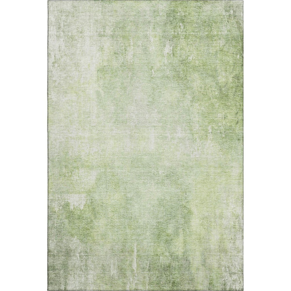 HomeRoots 10' Artichoke Green & Ivory Abstract Washable Area Rug with UV Protection for Modern Homes 705785