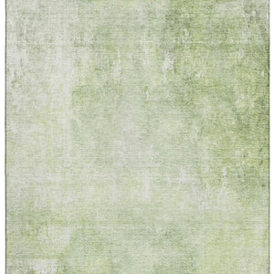 HomeRoots 10' Artichoke Green & Ivory Abstract Washable Area Rug with UV Protection for Modern Homes 705785