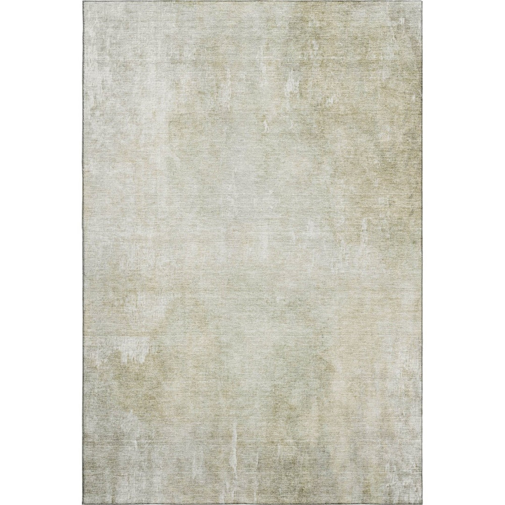 HomeRoots 5' X 8' Beige and Ivory Abstract Area Rug – Stylish, Washable, UV-Protected, Perfect for Family Homes! 705787