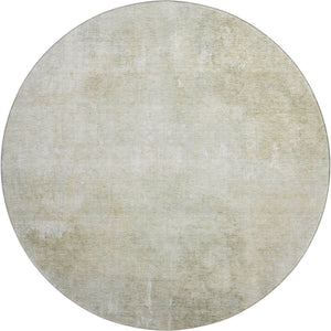 HomeRoots 8' Beige and Ivory Abstract Round Rug - Washable, UV Protected, Durable for Modern Homes & Patios 705788