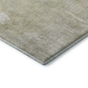 HomeRoots 9' X 12' Beige And Ivory Abstract Washable Area Rug - UV Protected, Stain Resistant, Family-Friendly Design! 705790