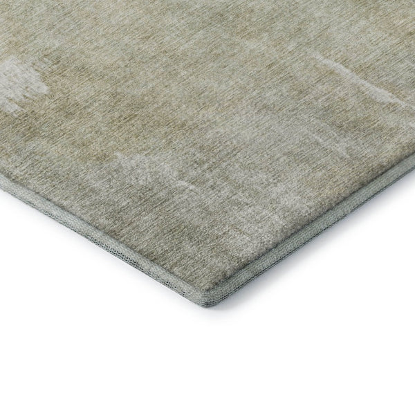 HomeRoots 9' X 12' Beige And Ivory Abstract Washable Area Rug - UV Protected, Stain Resistant, Family-Friendly Design! 705790