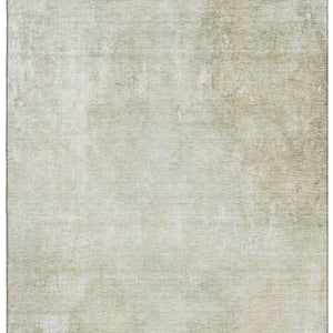 HomeRoots 9' X 12' Beige And Ivory Abstract Washable Area Rug - UV Protected, Stain Resistant, Family-Friendly Design! 705790