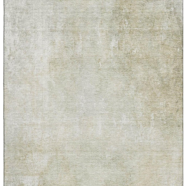 HomeRoots 9' X 12' Beige And Ivory Abstract Washable Area Rug - UV Protected, Stain Resistant, Family-Friendly Design! 705790