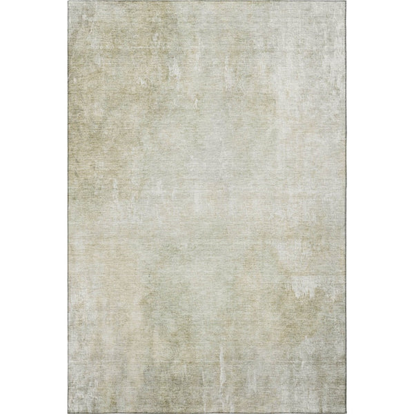 HomeRoots 9' X 12' Beige And Ivory Abstract Washable Area Rug - UV Protected, Stain Resistant, Family-Friendly Design! 705790