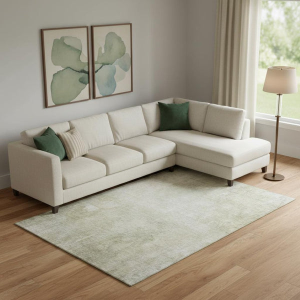 HomeRoots 10' Beige and Ivory Abstract Washable Area Rug – UV Protected, Durable, Stylish for Any Space 705791