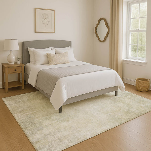 HomeRoots 10' Beige and Ivory Abstract Washable Area Rug – UV Protected, Durable, Stylish for Any Space 705791