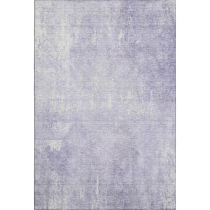 HomeRoots 8' X 10' Lavender & Ivory Abstract Washable Area Rug - Durable, UV-Protected, Easy-Care Design! 705795